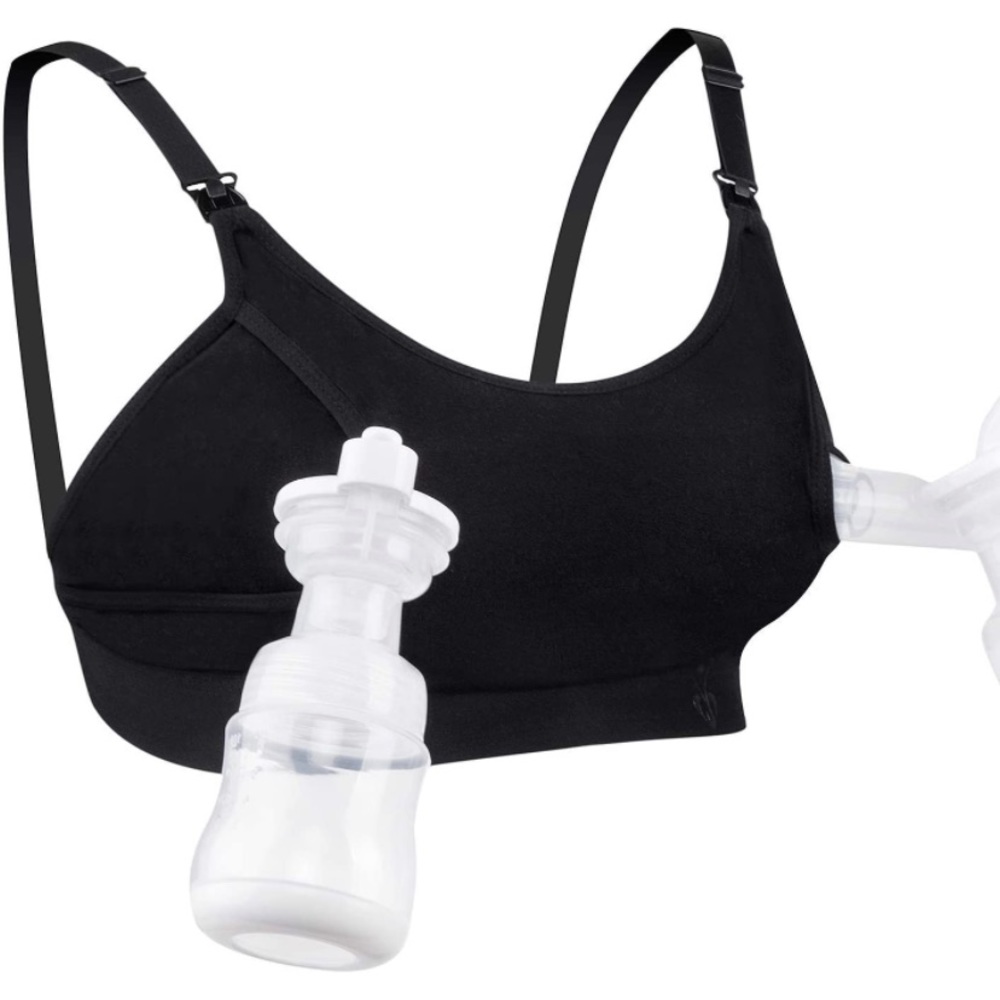 Hands free pumping bra